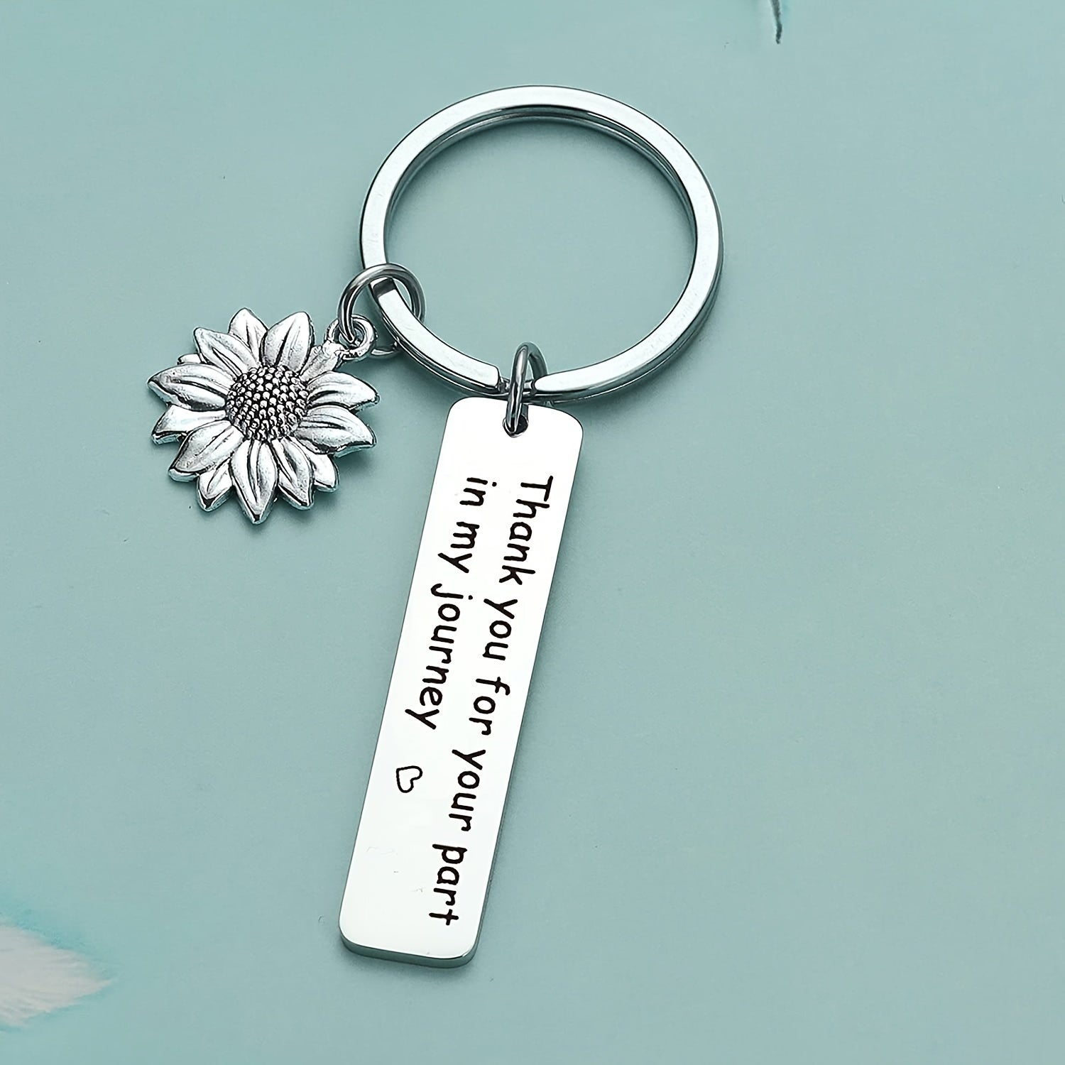 Sunflower Keychain Thank You For Your Part In My Journey