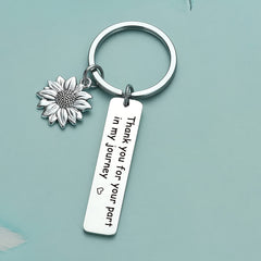 Sunflower Keychain Thank You For Your Part In My Journey
