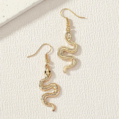Minimalist Snake Shaped Earrings For Men, Daily Decoration