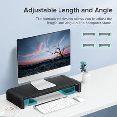 LLANO Desktop Computer Stand, Adjustable, Holds up to 45kg