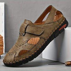 Men's Casual Sandals No Slip Wear resistant Superfine Fiber Solid Shoes