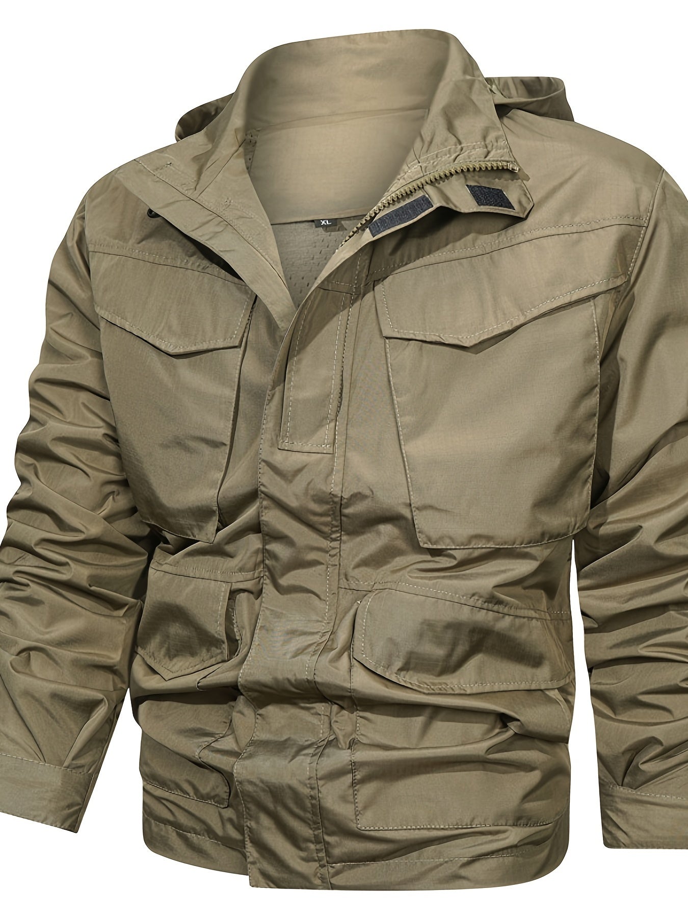 Men's Lightweight Hooded Trench Jacket