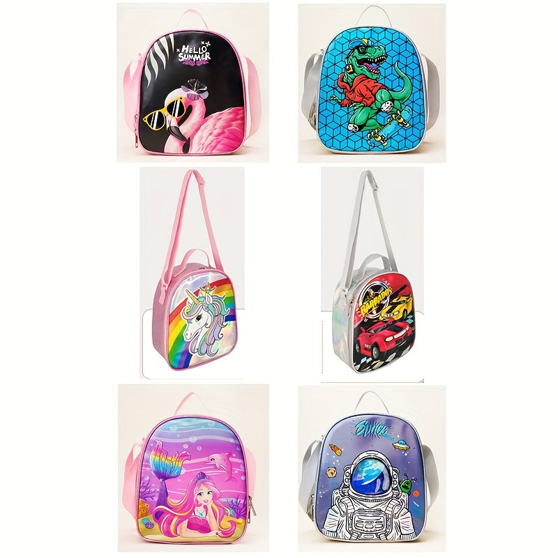 Large Capacity Cartoon Insulated Lunch Box PU Waterproof Bento Bag