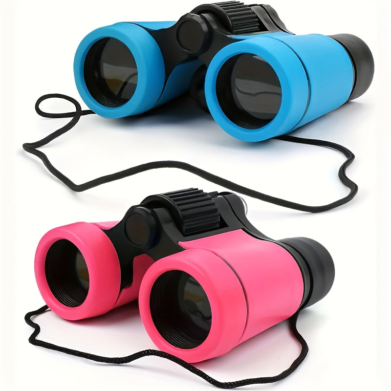 Kids Dual Telescope Toy Colorful Durable Plastic Adjustable Eyecups