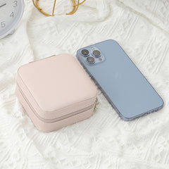 Portable Rectangular Storage Box for Stud Earrings Ring