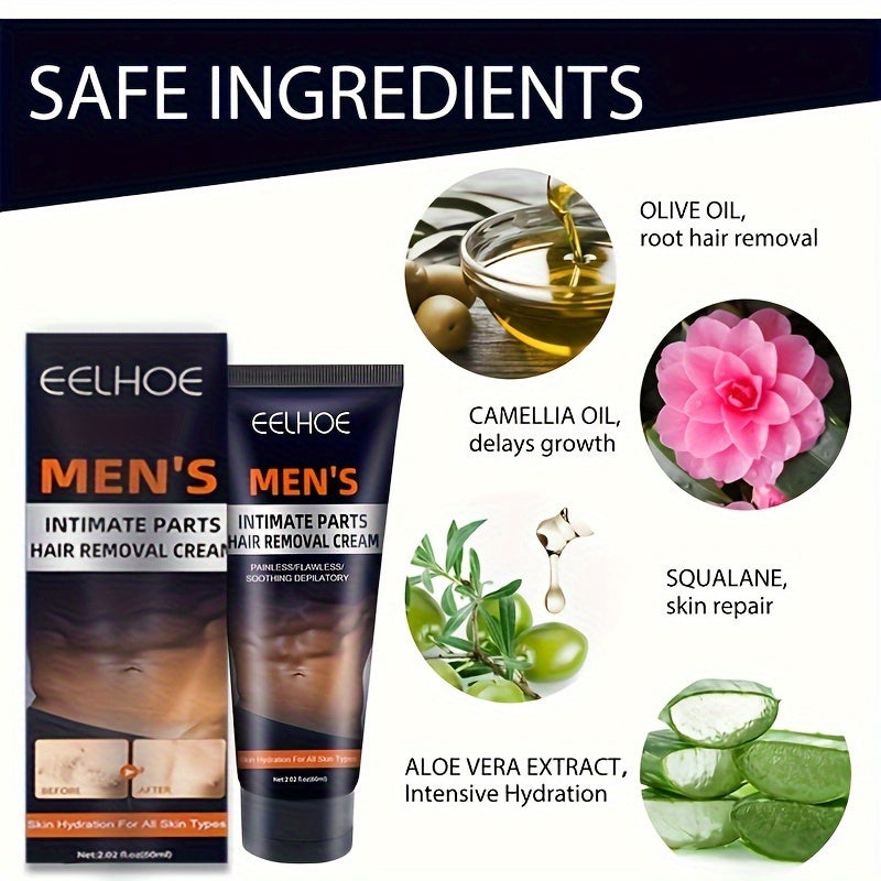 60ml Men's Hair Removal Cream Gentle Body Hair Removal