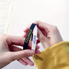 Inspirational Silicone Bracelet Elastic Band Sports Wristband