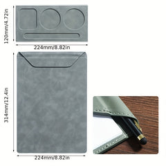A4 Faux Leather Magnetic Board Clip
