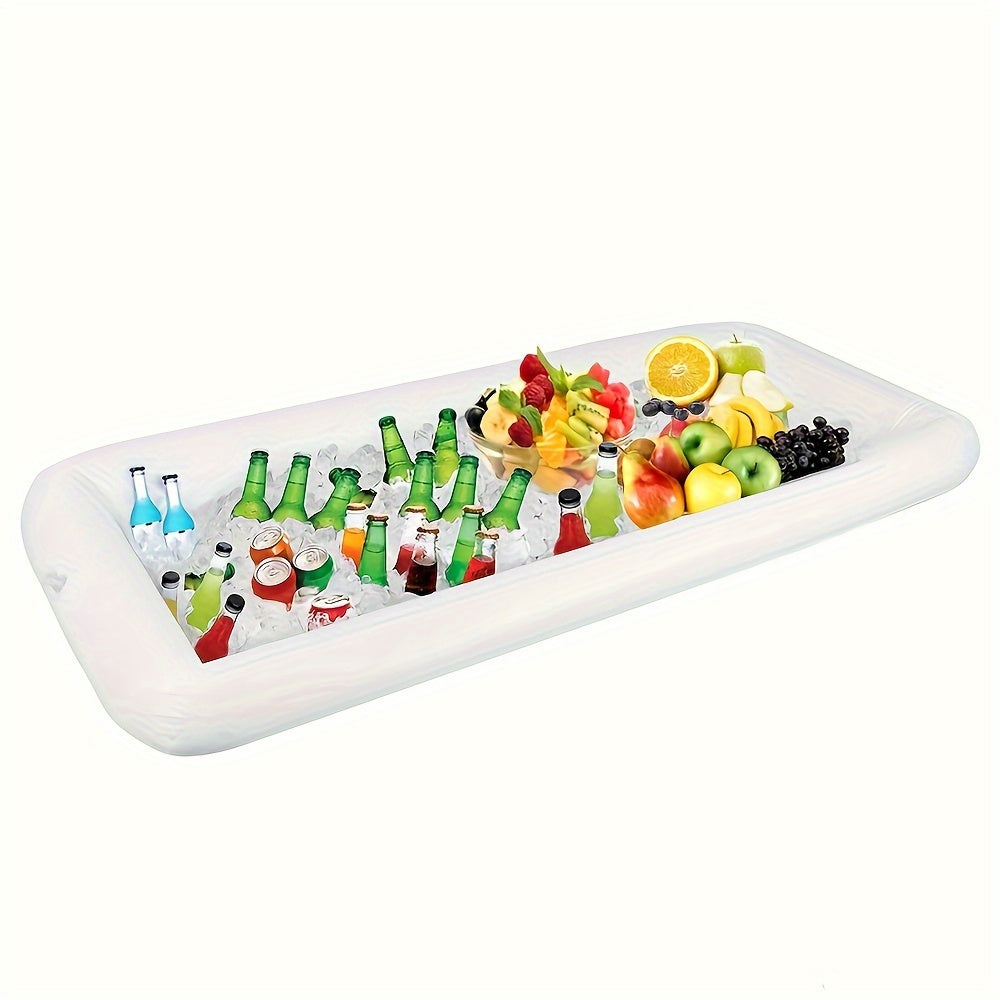 Inflatable Salad Ice Tray Food Drink Holder Cooler Container for Outdoor Party