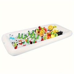 Inflatable Salad Ice Tray Food Drink Holder Cooler Container for Outdoor Party