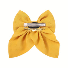 Large Bowknot Hair Clip Set, Pastoral Style Headwear