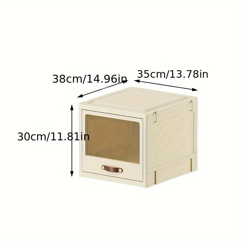 1pc Stackable Storage Cabinet Folding Drawer Locker Storage Cabinet