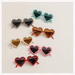 Girls Heart Sunglasses - Sun Protection for Beach Holiday