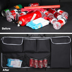 1pc Universal Car Organizer Trunk Storage Bags Seat Back Mesh Net Pocket Bags