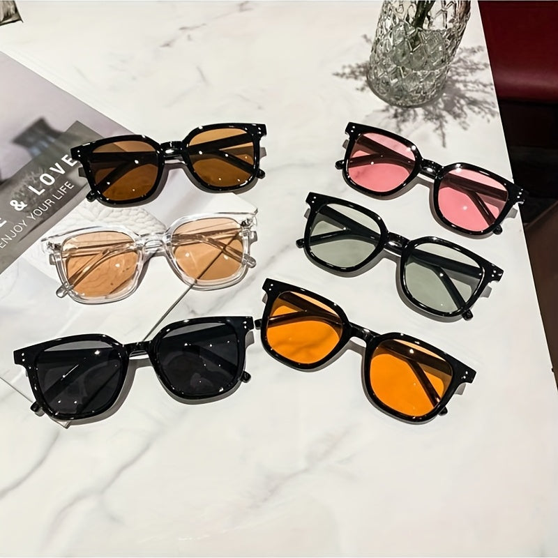 Men's Square Frame Sunglasses Aluminum AC 100 UV Protection