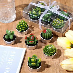 Novelty Cactus Tealight Candles for Home Decor