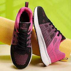 Mesh Ombre Lace Up Casual Sneakers Women's Footwear