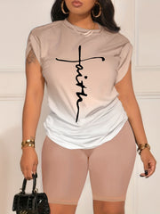 Faith Letter Print Two piece Set