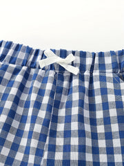 Boys Plaid Casual Shorts Comfortable Breathable For Summer Kids Clothes