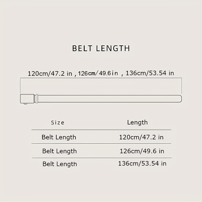 Men's Leather Belt Automatic Buckle Business Suit Waist Strap