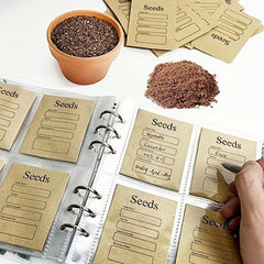 Seed Storage Organizers With 20 Resealable Seed Envelopes