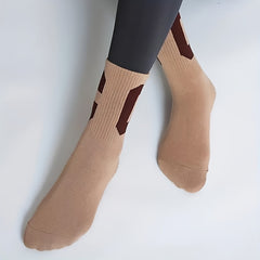 C Embroidered Yoga Socks Anti skid Breathable Sweat Absorption Sports Socks