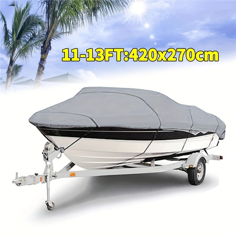 Waterproof Silver Yacht Boat Cover 3.35-6.71m