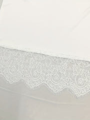 Women's Lace Trim Solid Skirt Sexy Stretch Half Slips Petticoat