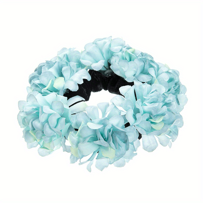 Flower Scrunchie Hair Tie Floral Hair Rope Female Hair Accessories
