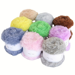 Soft Faux Mink Fur Yarn for Crocheting and Knitting