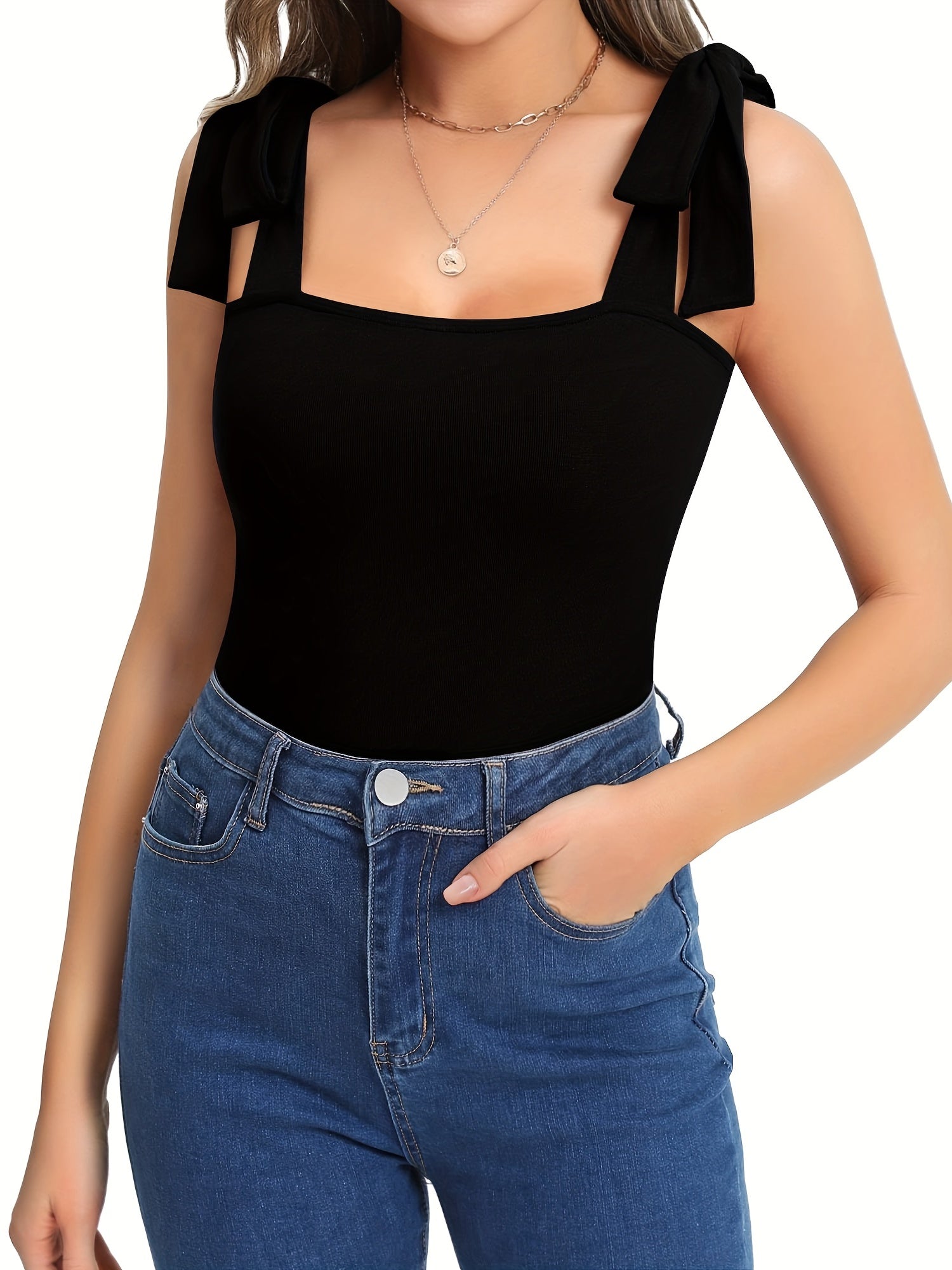 Lace Up Shaping Bodysuit Tummy Control Slimming Sleeveless Body Shaper