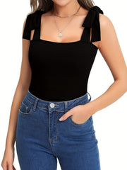 Lace Up Shaping Bodysuit Tummy Control Slimming Sleeveless Body Shaper