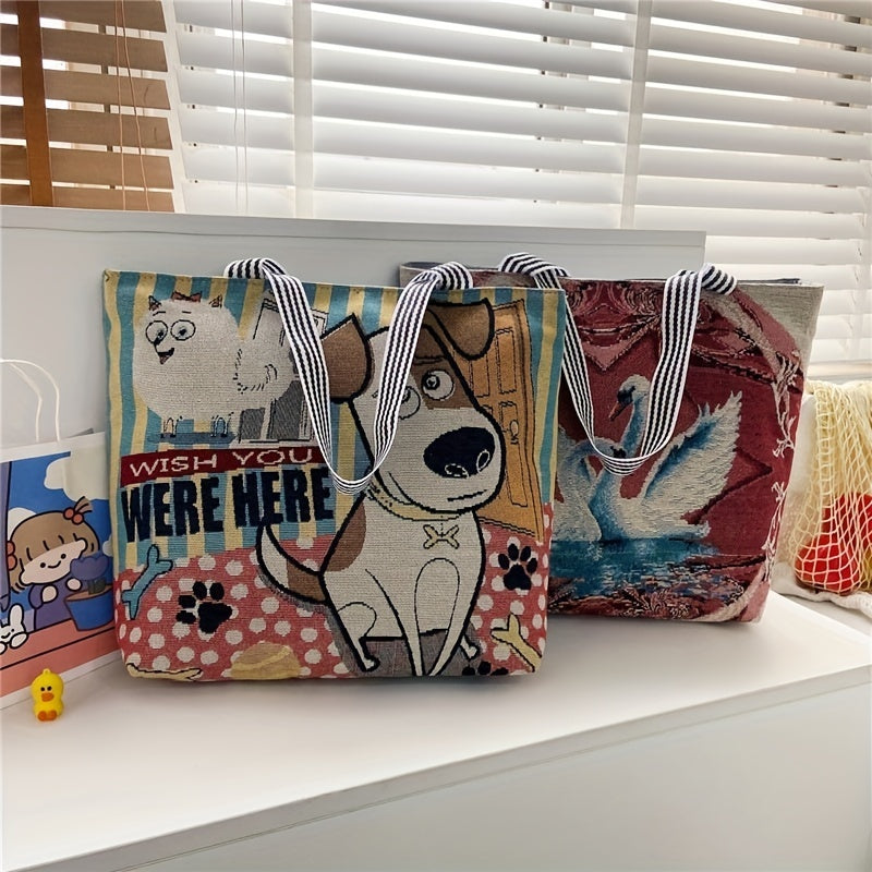 Animal Pattern Large Capacity Cartoon Shoulder Bag