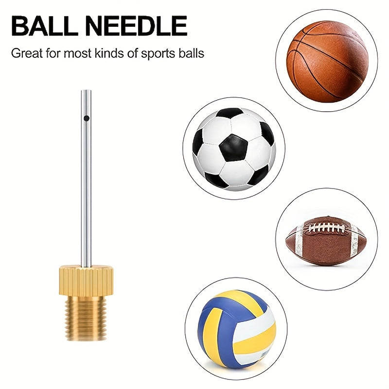 6pcs Brass Ball Pump Needles Heavy Duty Air Pump Needles for Balls