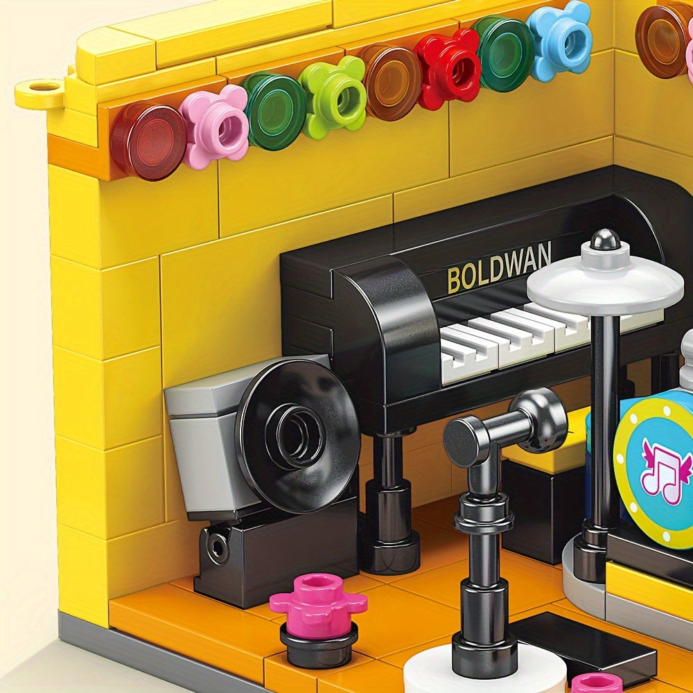 Musician Room Building Blocks DIY Mini Model Assembled Toy