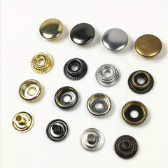 5 Pairs Brass Buckle Clothing Bags Metal Buttons Coat Buttons Shirt Studs