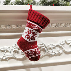 Knitted Christmas Socks Decoration Gift Bags