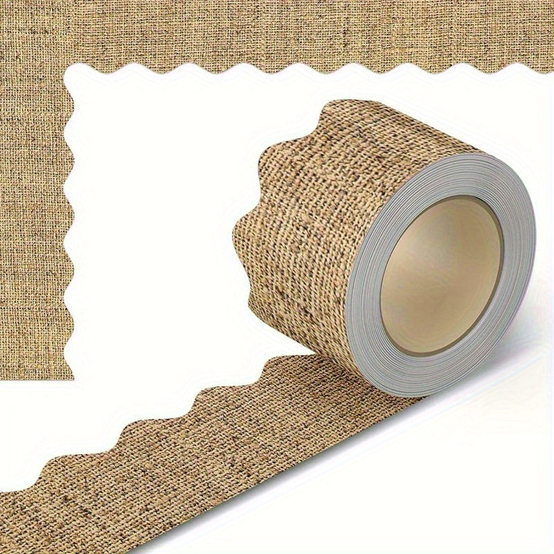 Burlap Scalloped Edge Bulletin Board Border - Classroom Thanksgiving Decor
