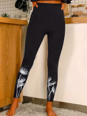  Floral & Geo Print High Rise Yoga Leggings
