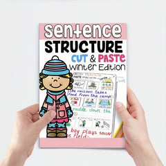 Winter Sentence Writing & Cut and Paste Workbook for Kids