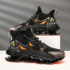 Men's Comfy Breathable Woven Knit Running Shoes