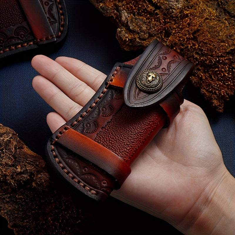 Cowhide Leather Cover for Outdoor Folding Knives