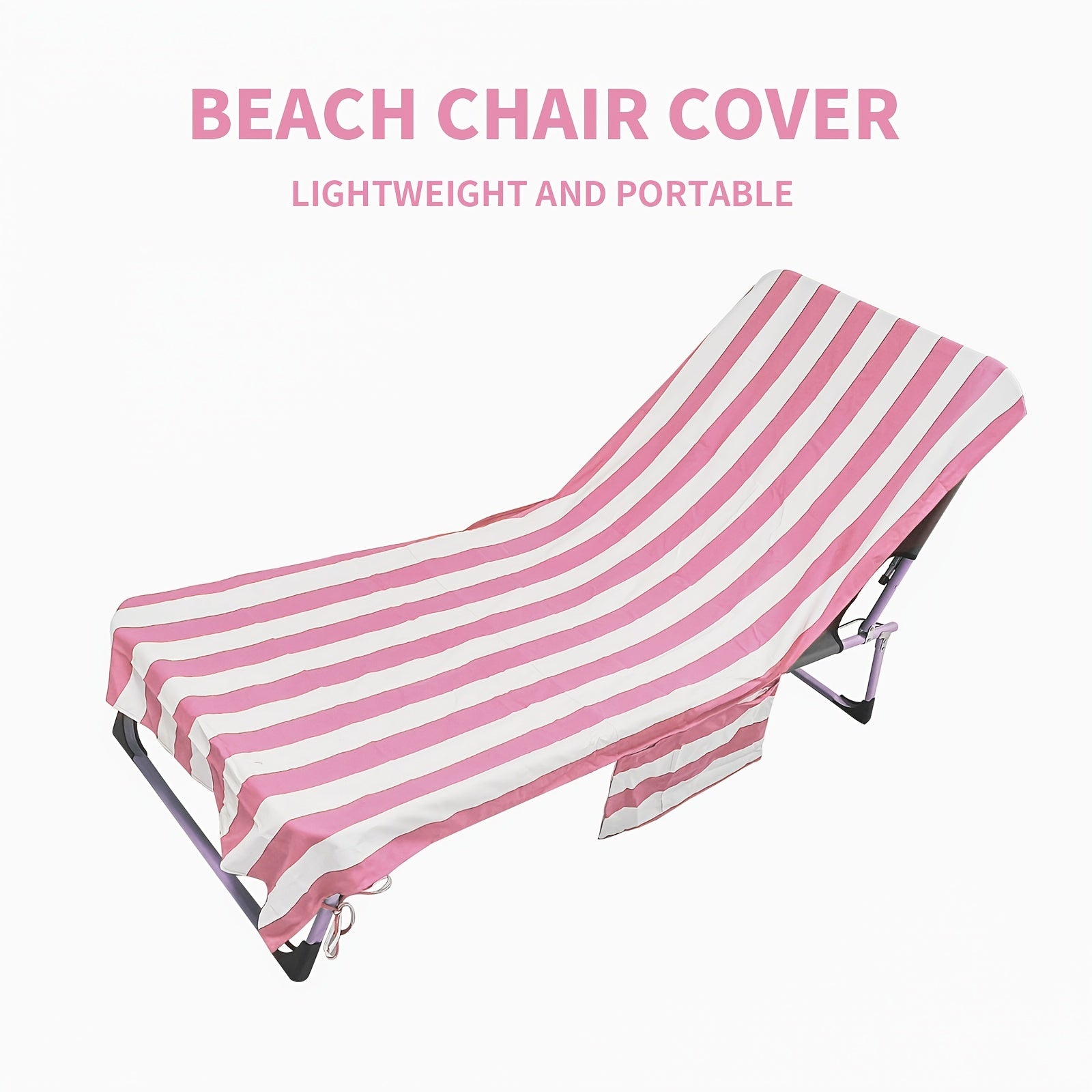 HiTurbo Beach Chair Cover with Side Pockets - Stay Comfy in the Sun