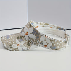 Flower Leaf Print Visor Hats Lightweight Sun Hat