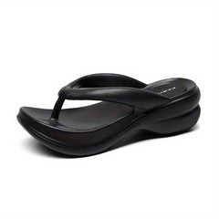 Women's Platform Flip Flops Casual Wedge Beach Shoes