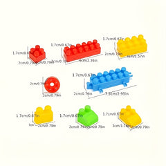 Colorful Large Particle Building Blocks Set - Educational Toy