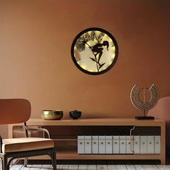 Children's Room Angel's Wings LED Wooden Wall Sticker Pendant