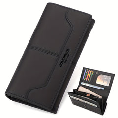 Women's Long Wallet Leather Functional Large Capacity Snap Closure