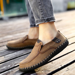 Men's Stitching Loafer Shoes Lightweight Slip On Flat Shoes