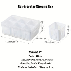 Refrigerator Storage Box 6 Grids Fridge Organizer